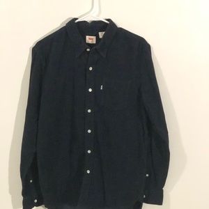 Levi's Navy Corduroy Shirt (Medium-Large)